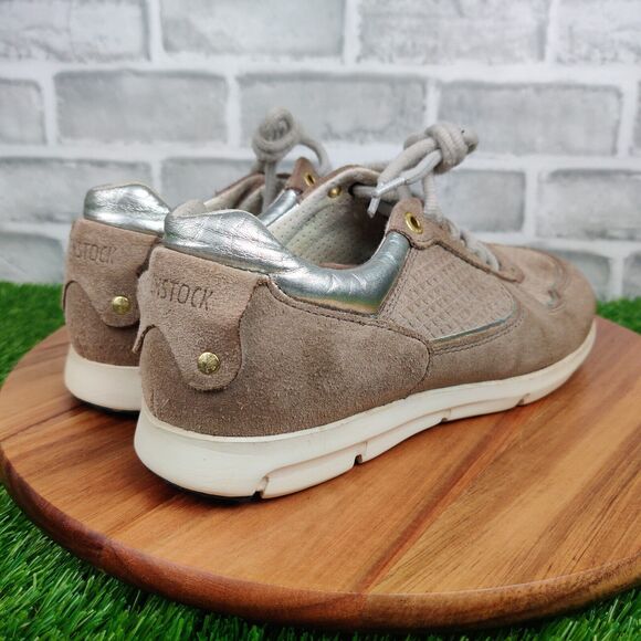 Birkenstock Women's Athletic Shoes in Taupe and Silver. Never worn by me. - Picture 2 of 11